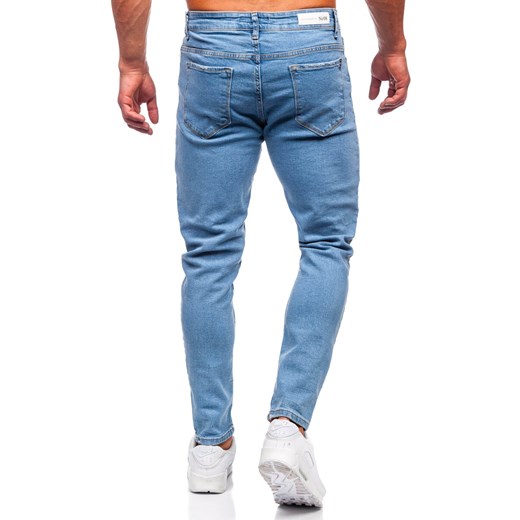 Denley jeansy męskie niebieskie jesienne 