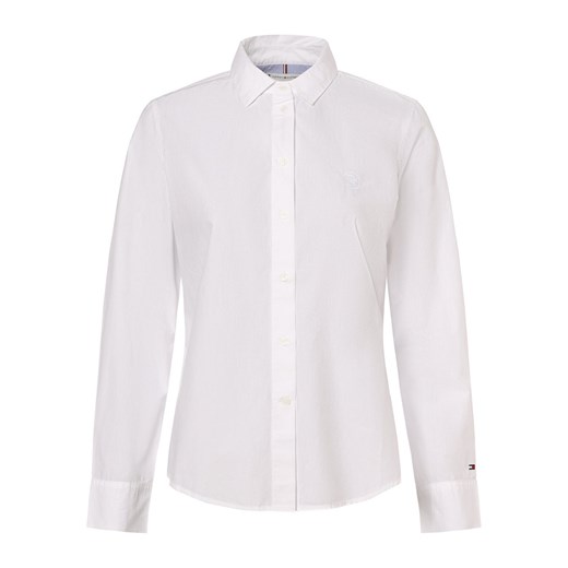 Tommy Hilfiger Bluzka damska Kobiety Bawełna biały jednolity ze sklepu vangraaf w kategorii Koszule damskie - zdjęcie 166285880