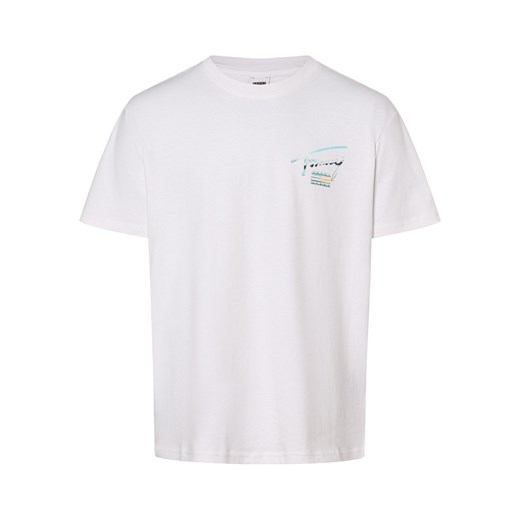 Tommy Jeans T-shirt męski Mężczyźni Bawełna biały nadruk ze sklepu vangraaf w kategorii T-shirty męskie - zdjęcie 166285893