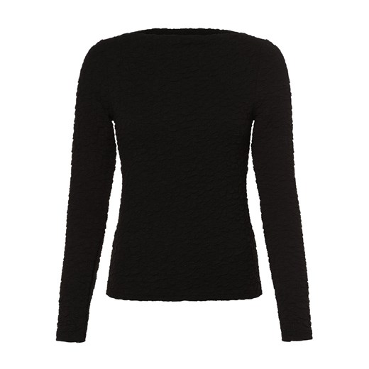 Selected Femme Damska koszulka z długim rękawem Kobiety Sztuczne włókno czarny jednolity ze sklepu vangraaf w kategorii Bluzki damskie - zdjęcie 166285934