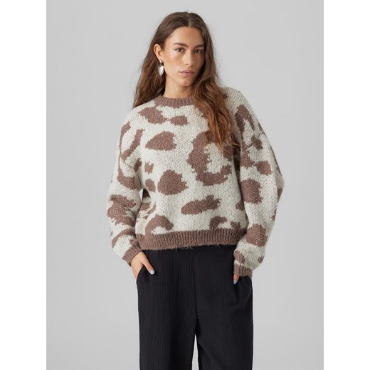 Sweter damski Vero Moda z okrągłym dekoltem casual na jesień 