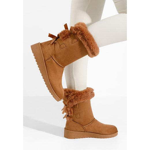 Camelowe zimowe buty damskie Avoris ze sklepu Zapatos w kategorii Śniegowce damskie - zdjęcie 166289123