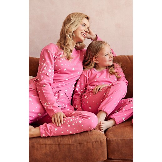 Damska bawełniana piżama w gwiazdki Eryka 3029, Kolor różowy, Rozmiar L, Taro ze sklepu Intymna w kategorii Piżamy damskie - zdjęcie 166291064