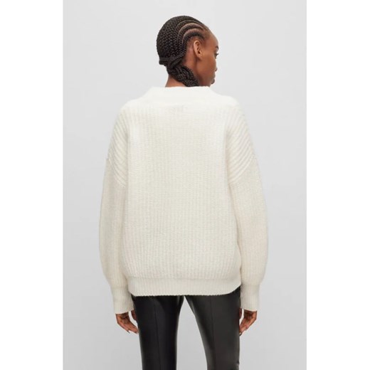 HUGO Wełniany sweter Sesamia | Oversize fit S Gomez Fashion Store wyprzedaż