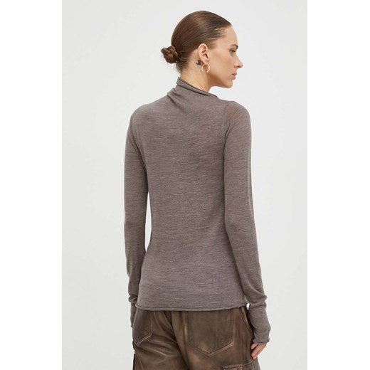 Lovechild sweter wełniany damski kolor szary lekki z półgolfem Lovechild S ANSWEAR.com