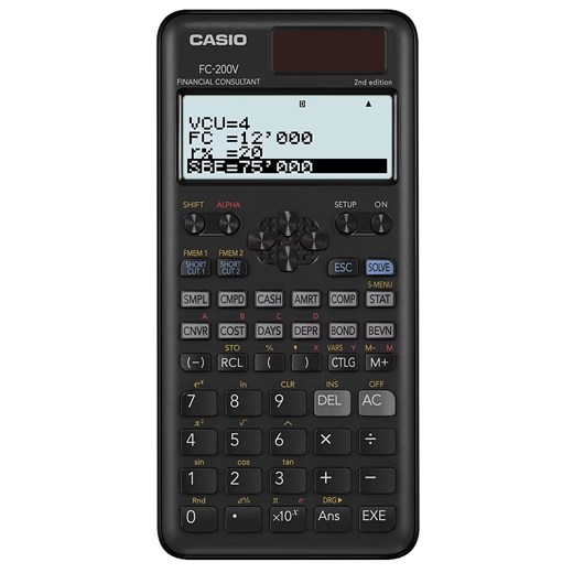 Kalkulator Finansowy CASIO FC-200V-2 ze sklepu happytime.com.pl w kategorii Akcesoria biurowe - zdjęcie 166295684