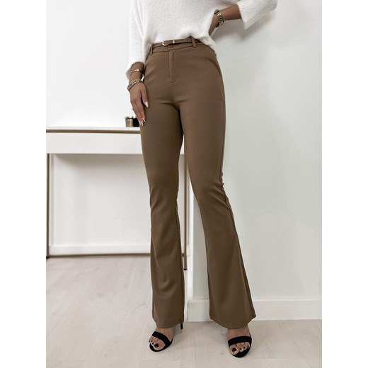 spodnie elisa karmelowe l/40 ze sklepu UBRA w kategorii Spodnie damskie - zdjęcie 166298301