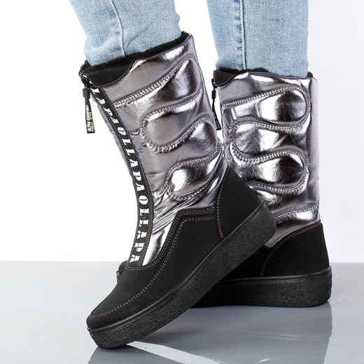 Srebrne śniegowce damskie zimowe Paolla 2532 Suzana 39 promocyjna cena suzana.pl