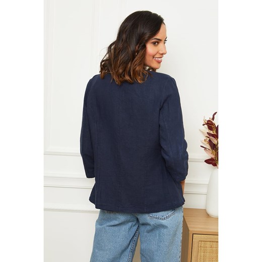 Le Monde du Lin Lniany blezer w kolorze granatowym Le Monde Du Lin 38/40 promocja Limango Polska