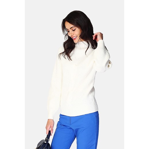 ASSUILI Kaszmirowy sweter w kolorze kremowym ze sklepu Limango Polska w kategorii Swetry damskie - zdjęcie 166322433