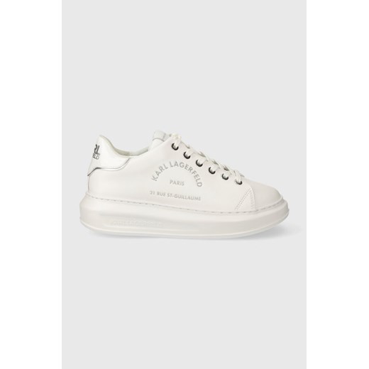 Karl Lagerfeld sneakersy skórzane KAPRI kolor biały KL62539F ze sklepu ANSWEAR.com w kategorii Buty sportowe damskie - zdjęcie 166326252
