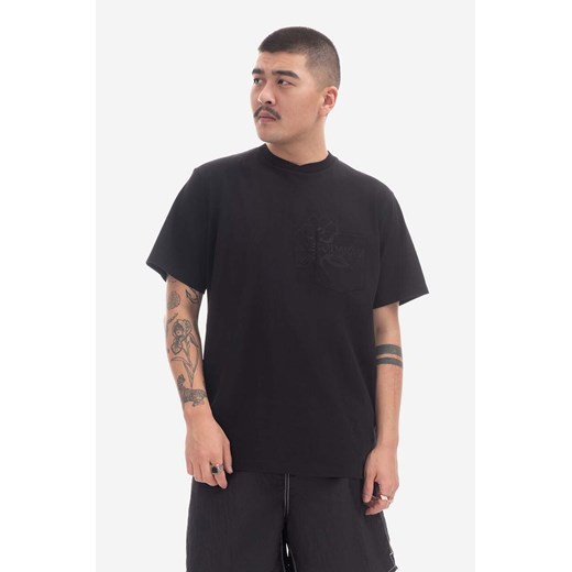 Engineered Garments t-shirt bawełniany kolor czarny z nadrukiem 23S1H010.NLP018A-P018A ze sklepu PRM w kategorii T-shirty męskie - zdjęcie 166365334