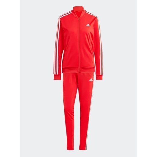 adidas Dres Essentials 3-Stripes IJ8784 Czerwony Slim Fit L wyprzedaż MODIVO