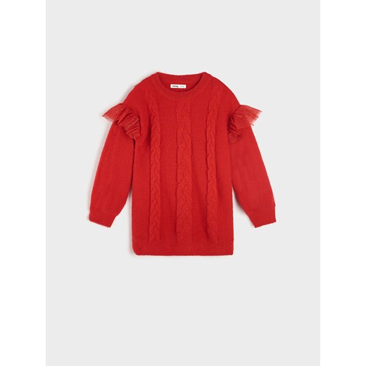 Sweter dziewczęcy Sinsay czerwony 