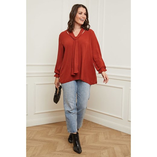 Curvy Lady Bluzka w kolorze czerwonobrązowym ze sklepu Limango Polska w kategorii Bluzki damskie - zdjęcie 166371530