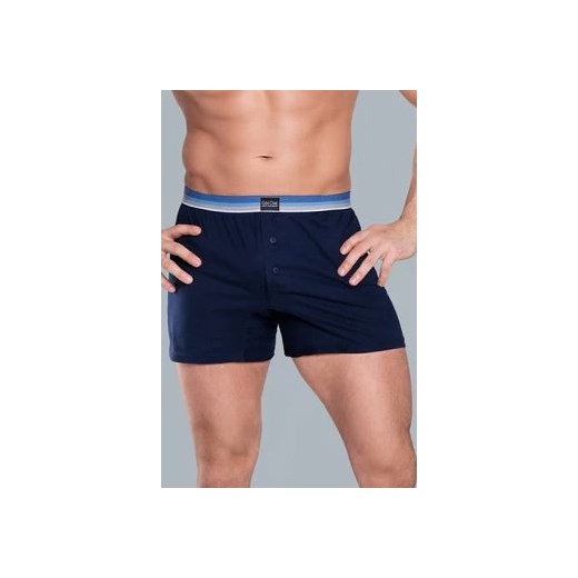 Luźne bokserki męskie granaqtowe bawełniane Logan, Kolor granatowy, Rozmiar M, Gee One ze sklepu Intymna w kategorii Majtki męskie - zdjęcie 166373541