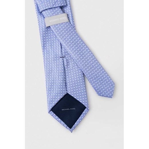 Michael Kors krawat jedwabny kolor niebieski Michael Kors ONE ANSWEAR.com