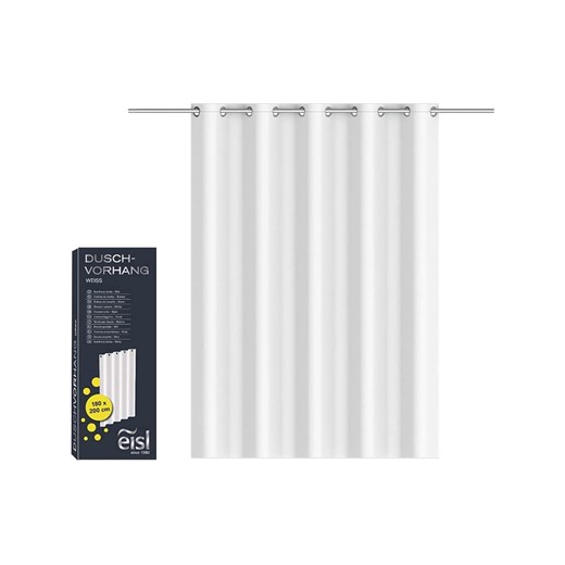 Schütte Zasłona prysznicowa w kolorze białym - 180 x 200 cm ze sklepu Limango Polska w kategorii Akcesoria łazienkowe - zdjęcie 166376520