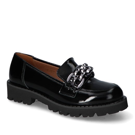 Mokasyny Gamis 7016/A128 Czarne naplak ze sklepu Arturo-obuwie w kategorii Mokasyny damskie - zdjęcie 166388960