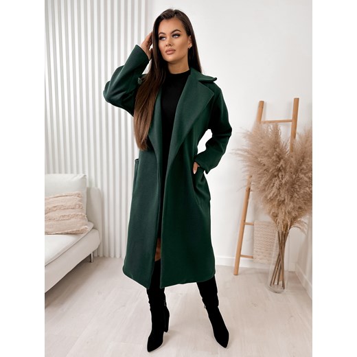 płaszcz inanna zielony one size ze sklepu UBRA w kategorii Płaszcze damskie - zdjęcie 166405920