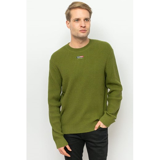 sweter męski tommy hilfiger dm0dm11362 khaki ze sklepu Royal Shop w kategorii Swetry męskie - zdjęcie 166427813