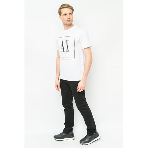 T-shirt męski Armani Exchange biały młodzieżowy z krótkim rękawem 