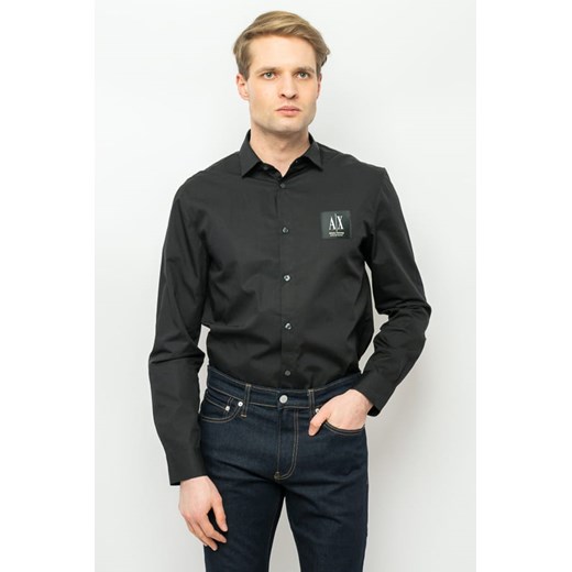 koszula męska armani exchange 3rzc10 znxlz czarna ze sklepu Royal Shop w kategorii Koszule męskie - zdjęcie 166428491