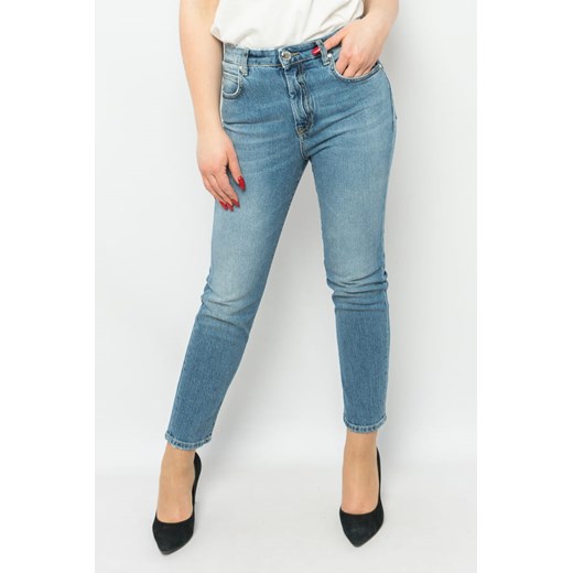 spodnie damskie pinko 100179 a0ic jasnoniebieskie ze sklepu Royal Shop w kategorii Jeansy męskie - zdjęcie 166429633