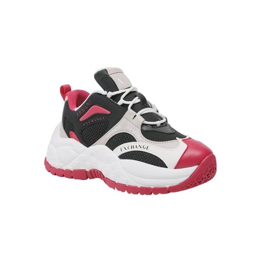 sneakersy damskie armani exchange xdx120 xv708 biało-różowe ze sklepu Royal Shop w kategorii Buty sportowe damskie - zdjęcie 166429811