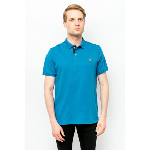 polo męskie u.s. polo assn. 11c007 niebieskie ze sklepu Royal Shop w kategorii T-shirty męskie - zdjęcie 166429962