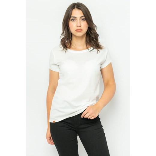 t-shirt damski pepe jeans pl505230 biały ze sklepu Royal Shop w kategorii Bluzki damskie - zdjęcie 166430294