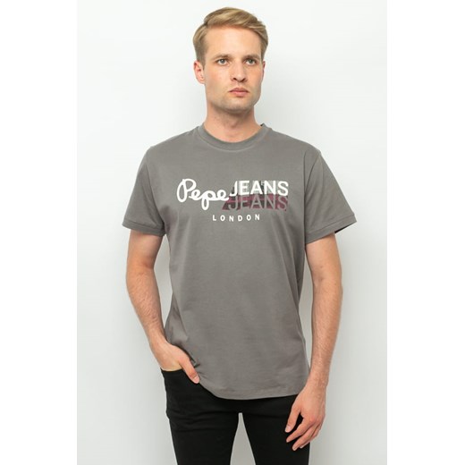 t-shirt męski pepe jeans pm508531 szary ze sklepu Royal Shop w kategorii T-shirty męskie - zdjęcie 166430460