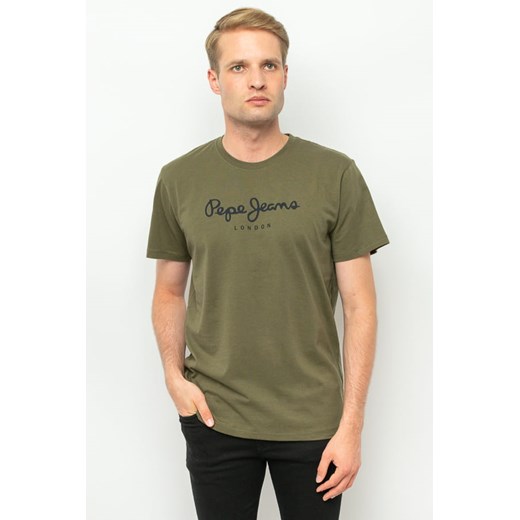 t-shirt męski pepe jeans pm508599 khaki ze sklepu Royal Shop w kategorii T-shirty męskie - zdjęcie 166430471