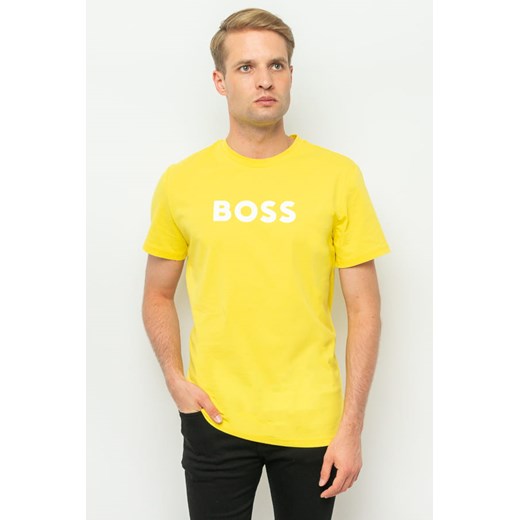 t-shirt męski hugo boss 50491706 żółty ze sklepu Royal Shop w kategorii T-shirty męskie - zdjęcie 166430533