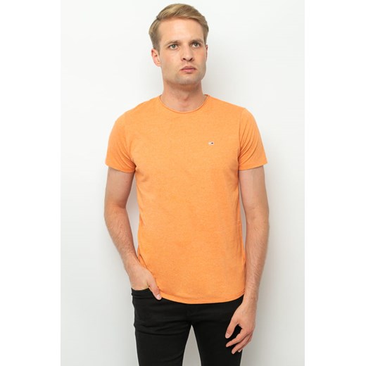 t-shirt męski tommy jeans dm0dm09586 pomarańczowy ze sklepu Royal Shop w kategorii T-shirty męskie - zdjęcie 166430561