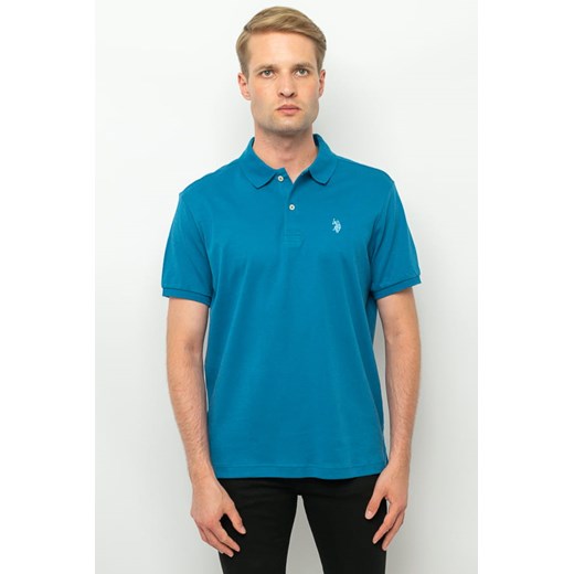 polo męskie u.s. polo assn. 11304598 niebieskie ze sklepu Royal Shop w kategorii T-shirty męskie - zdjęcie 166430593