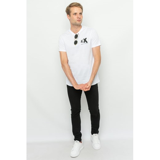t-shirt męski armani exchange 3rztaf zjgcz biały ze sklepu Royal Shop w kategorii T-shirty męskie - zdjęcie 166430821
