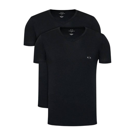 t-shirt męski armani exchange 956004 cc282 czarny 2 pack ze sklepu Royal Shop w kategorii T-shirty męskie - zdjęcie 166431283