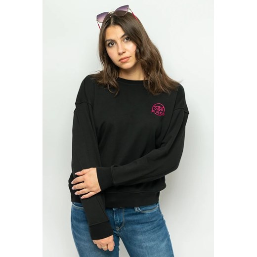 bluza damska pinko 101831 a162 czarna ze sklepu Royal Shop w kategorii Bluzy damskie - zdjęcie 166431420