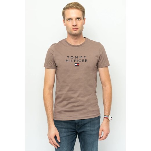 t-shirt męski tommy hilfiger xm0xm02307 brązowy ze sklepu Royal Shop w kategorii T-shirty męskie - zdjęcie 166431504