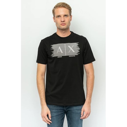 t-shirt męski armani exchange 6rzthb zjh4z czarny ze sklepu Royal Shop w kategorii T-shirty męskie - zdjęcie 166431554
