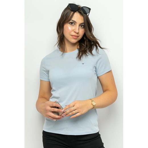 t-shirt damski tommy hilfiger xw0xw02235 błękitny ze sklepu Royal Shop w kategorii Bluzki damskie - zdjęcie 166431584