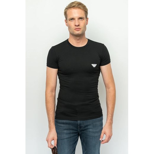t-shirt męski emporio armani 111035 3r512 czarny ze sklepu Royal Shop w kategorii T-shirty męskie - zdjęcie 166431862