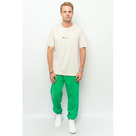 spodnie dresowe męskie tommy jeans dm0dm14931 zielony ze sklepu Royal Shop w kategorii Spodnie męskie - zdjęcie 166431882