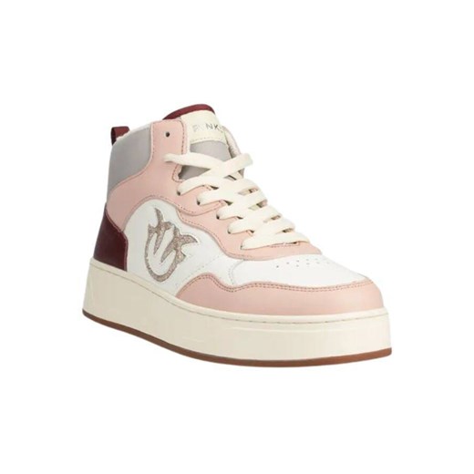 sneakersy damskie skórzane detroit pinko 101690 a188 różowy ze sklepu Royal Shop w kategorii Buty sportowe damskie - zdjęcie 166432374