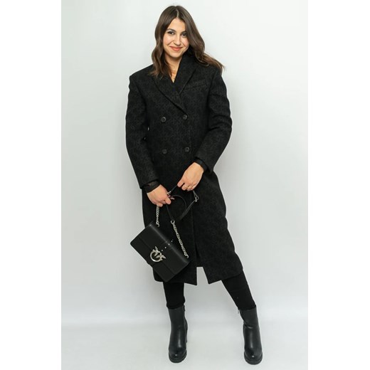 płaszcz damski pinko 101874 y82w  czarny ze sklepu Royal Shop w kategorii Płaszcze damskie - zdjęcie 166432423