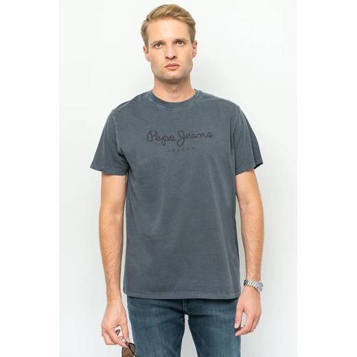 t-shirt męski pepe jeans pm509098 szary ze sklepu Royal Shop w kategorii T-shirty męskie - zdjęcie 166432501