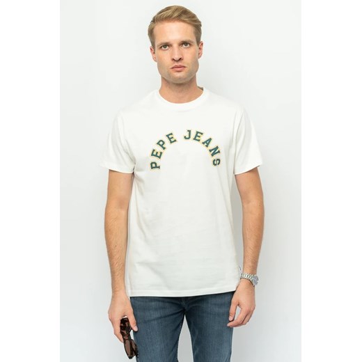 t-shirt męski pepe jeans pm509124 biały ze sklepu Royal Shop w kategorii T-shirty męskie - zdjęcie 166432511