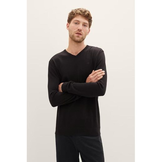 sweter męski tom tailor 1012820 czarny ze sklepu Royal Shop w kategorii Swetry męskie - zdjęcie 166432903