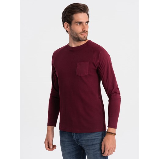 T-shirt męski Ombre bawełniany z długim rękawem